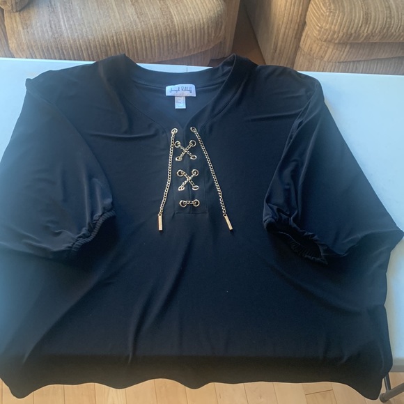 Womens black size 16 dress top from Joseph Ribkoft - Picture 2 of 6